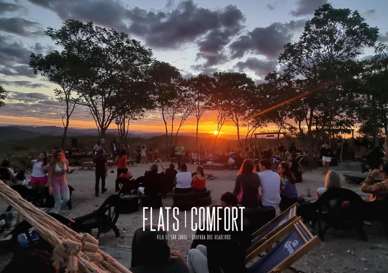 Отель Novidade Flats Comfort Na Vila De Sao Jorge - Chapada Dos Veadeiros Экстерьер фото