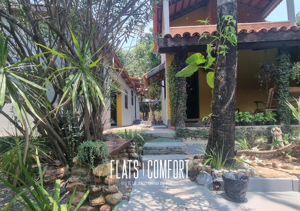 Отель Novidade Flats Comfort Na Vila De Sao Jorge - Chapada Dos Veadeiros Экстерьер фото