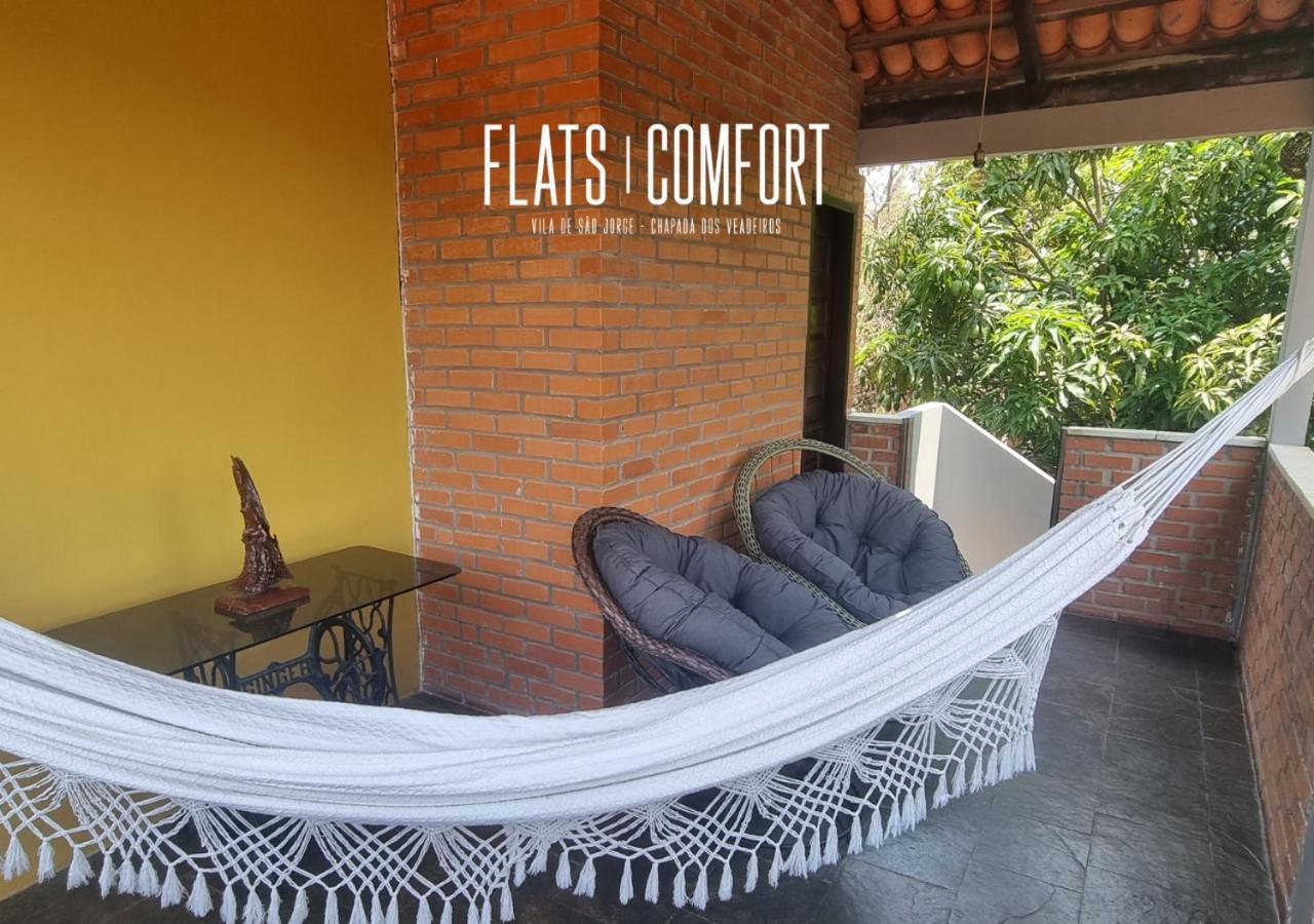 Отель Novidade Flats Comfort Na Vila De Sao Jorge - Chapada Dos Veadeiros Экстерьер фото