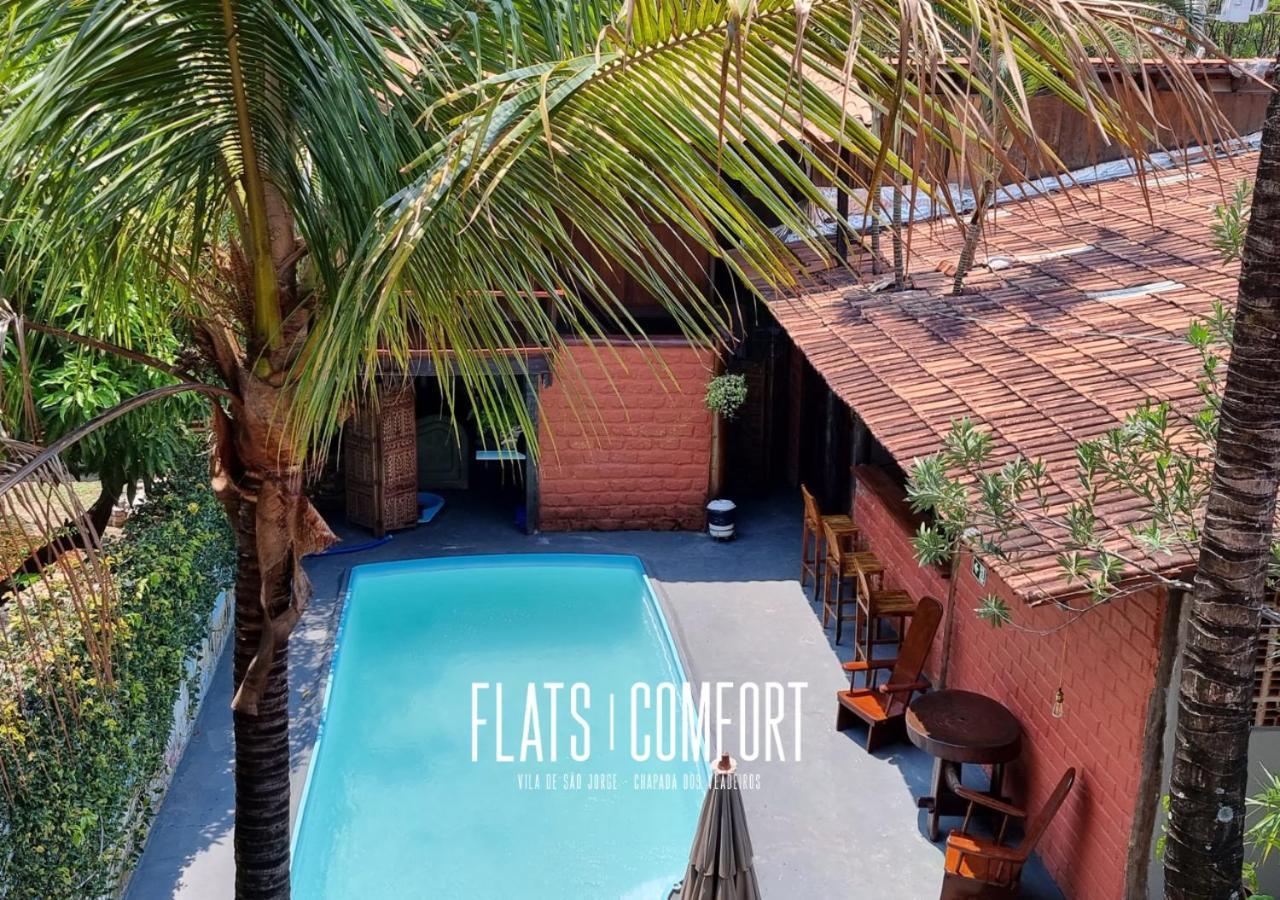 Отель Novidade Flats Comfort Na Vila De Sao Jorge - Chapada Dos Veadeiros Экстерьер фото