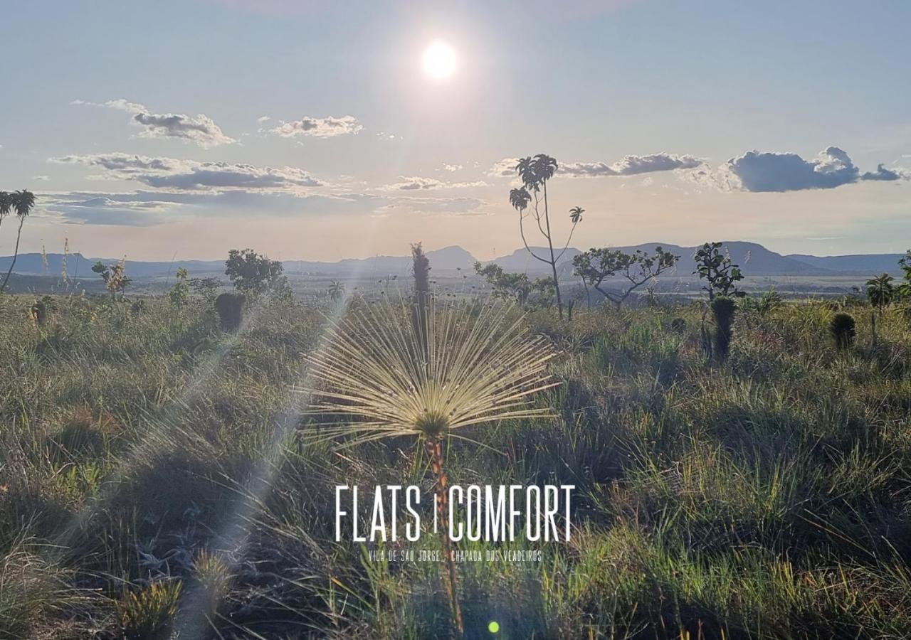 Отель Novidade Flats Comfort Na Vila De Sao Jorge - Chapada Dos Veadeiros Экстерьер фото