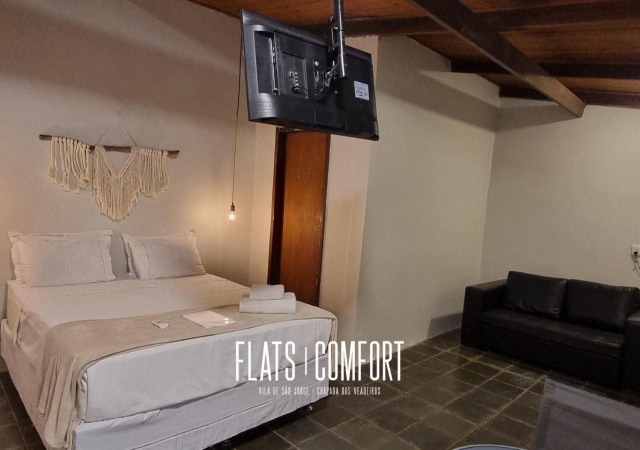 Отель Novidade Flats Comfort Na Vila De Sao Jorge - Chapada Dos Veadeiros Экстерьер фото
