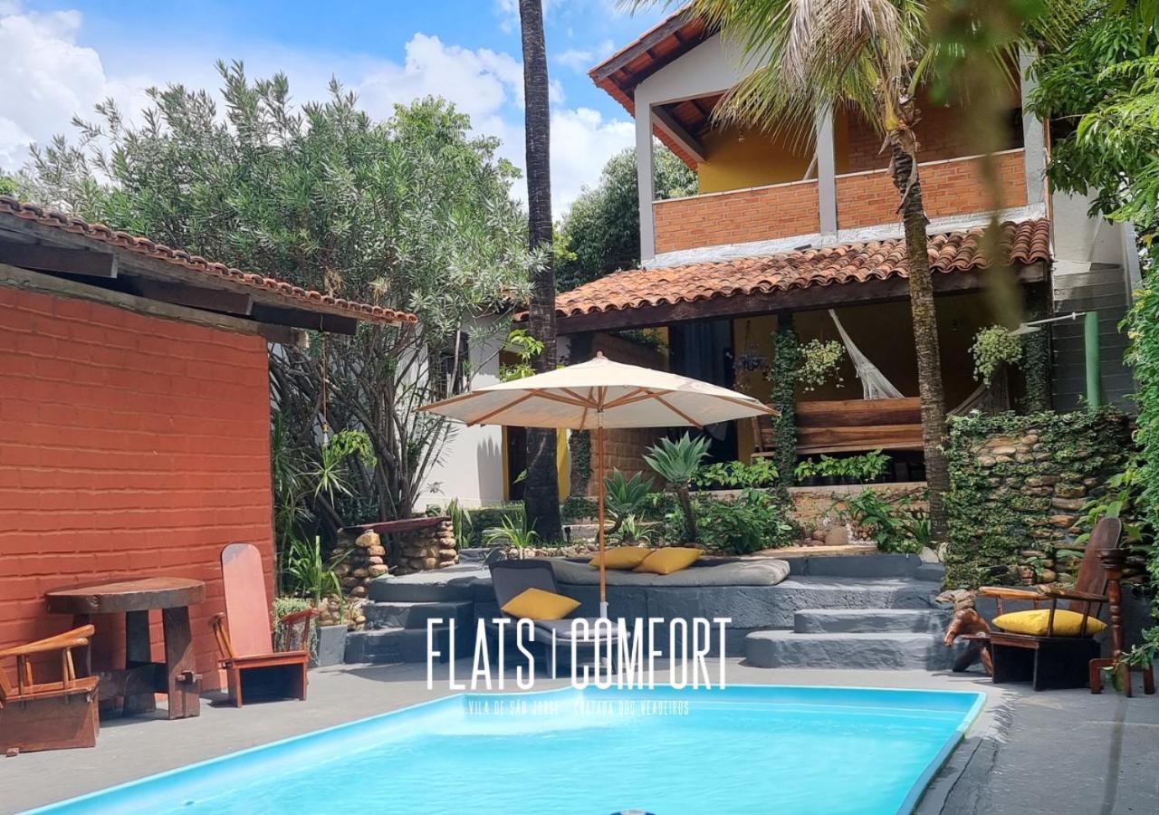 Отель Novidade Flats Comfort Na Vila De Sao Jorge - Chapada Dos Veadeiros Экстерьер фото